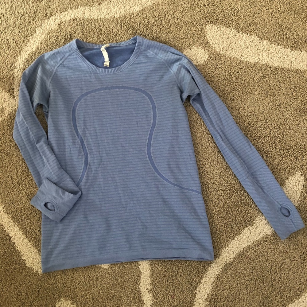 Lululemon swiftly tech ls blue lavender sz12 euc